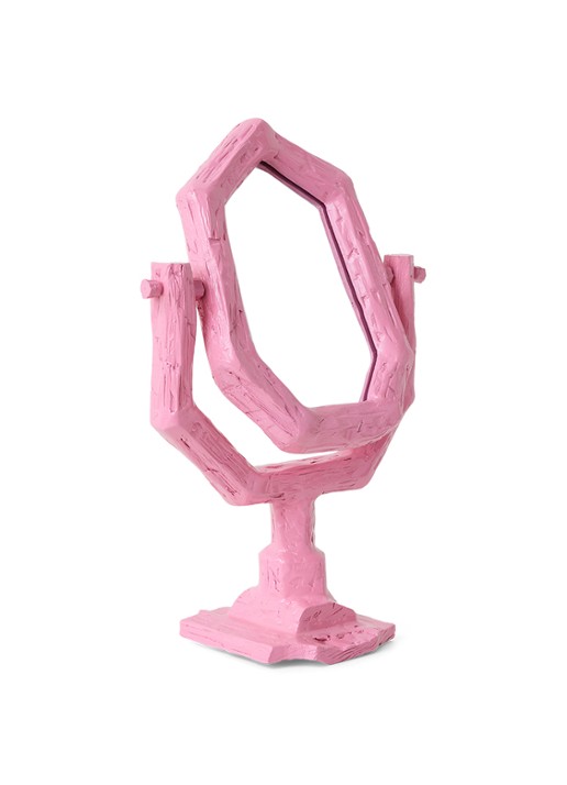 HKliving Teun Zwets spiegel 44 cm - voorkant 2 roze