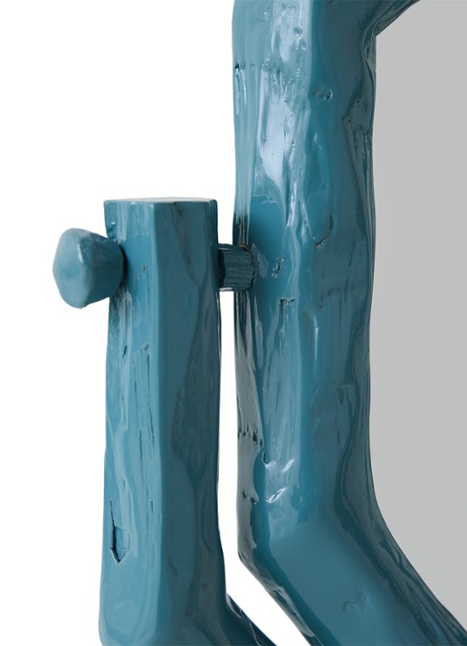 HKliving Teun Zwets spiegel 44 cm - achterkant 7 blauw