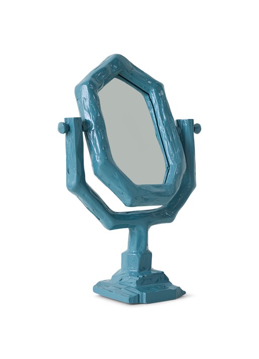 HKliving Teun Zwets spiegel 44 cm - voorkant 6 blauw