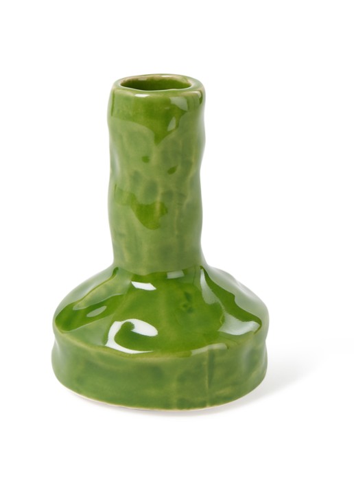 HKliving The Emeralds kandelaar 10 cm - voorkant groen