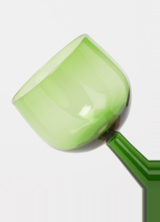 HKliving The Emeralds tall wijnglas set van 4 - detail groen
