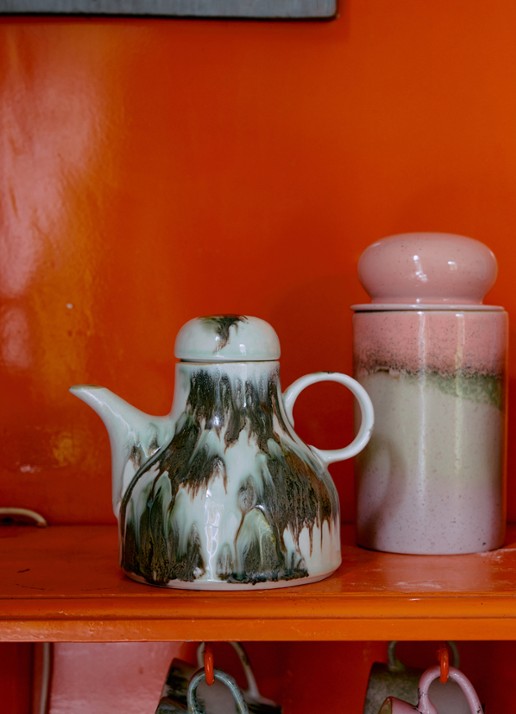 HKliving Tide koffiepot - voorkant 5 donkerblauw