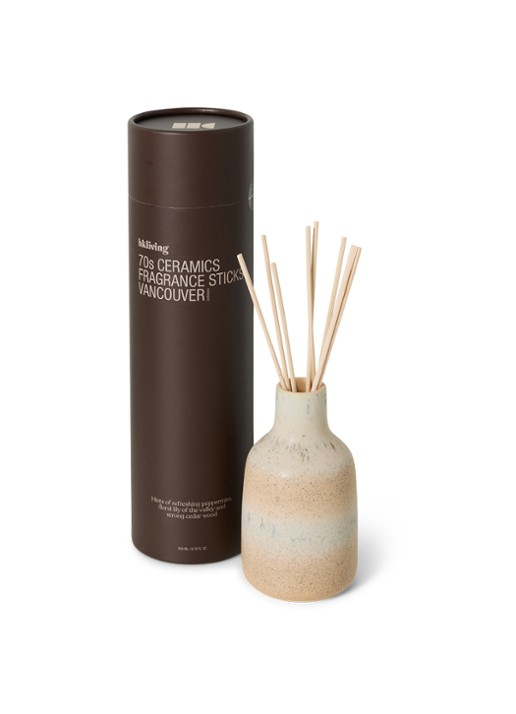 HKliving Vancouver geurstokjes 200 ml - achterkant 3 beige