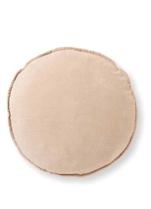 HKliving Velvet sierkussen 60 cm - voorkant 3 perzikroze