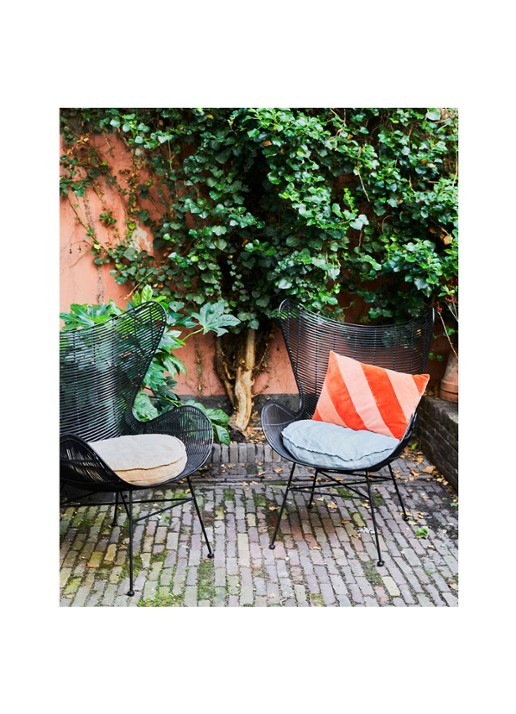 HKliving Velvet sierkussen 60 cm - voorkant 4 perzikroze