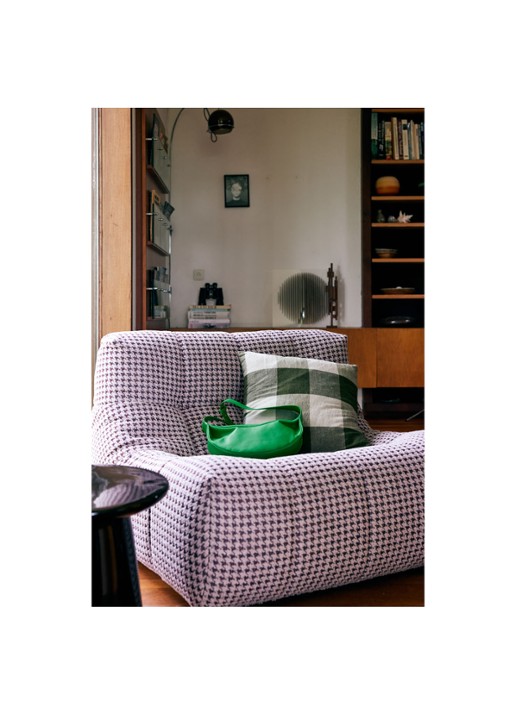 HKliving Woven sierkussen 50 x 50 cm - voorkant 2 legergroen