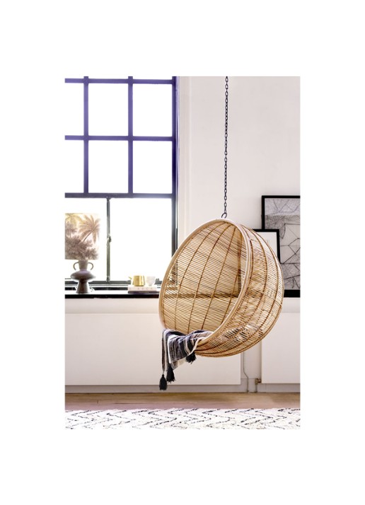 HKliving Zigzag vloerkleed 220 x 75 cm - voorkant 2 gebroken wit