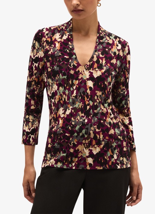 Hobbs Aimee printed top - voorkant 6 paars