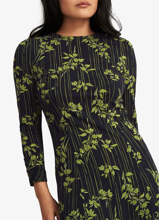 Hobbs Alison midi jurk met bloemenprint - detail 5 groen
