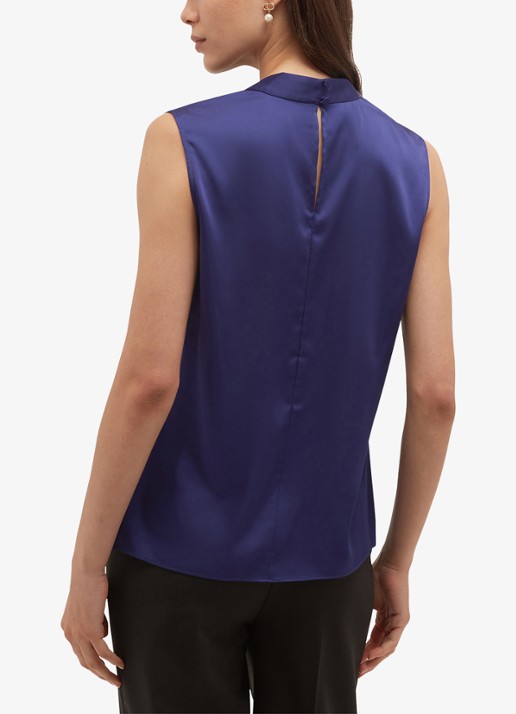 Hobbs Alora blouse met V-hals - achterkant 6 violet