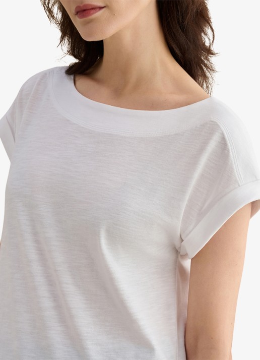 Hobbs Alycia T-shirt met boothals - detail 3 wit
