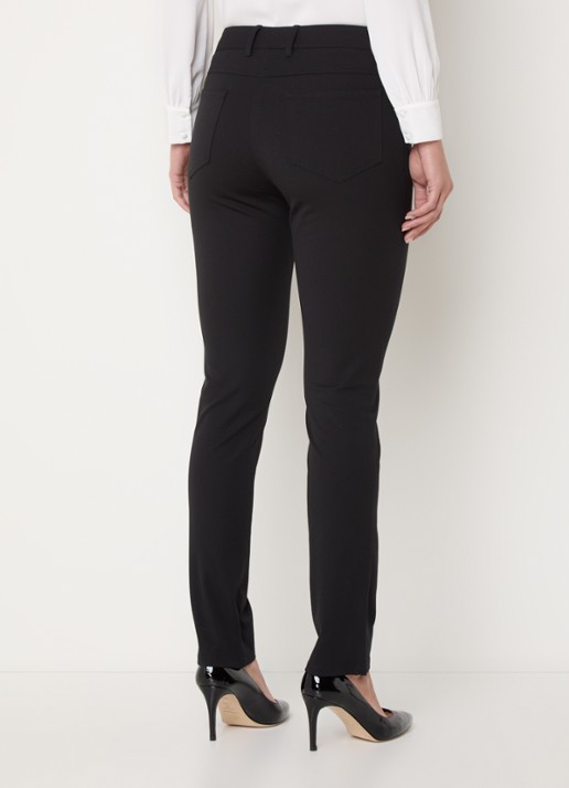 Hobbs Amanda high waist skinny jeans met gekleurde wassing - achterkant zwart