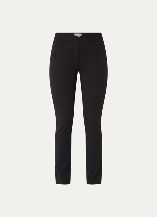 Hobbs Amanda high waist skinny jeans met gekleurde wassing - voorkant 6 zwart