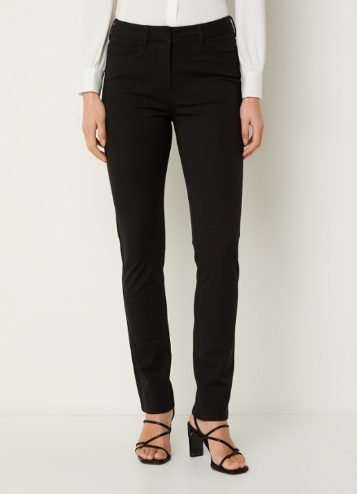 Hobbs Amanda high waist skinny jeans met gekleurde wassing - detail 4 zwart