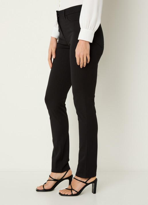 Hobbs Amanda high waist skinny jeans met gekleurde wassing - detail 5 zwart