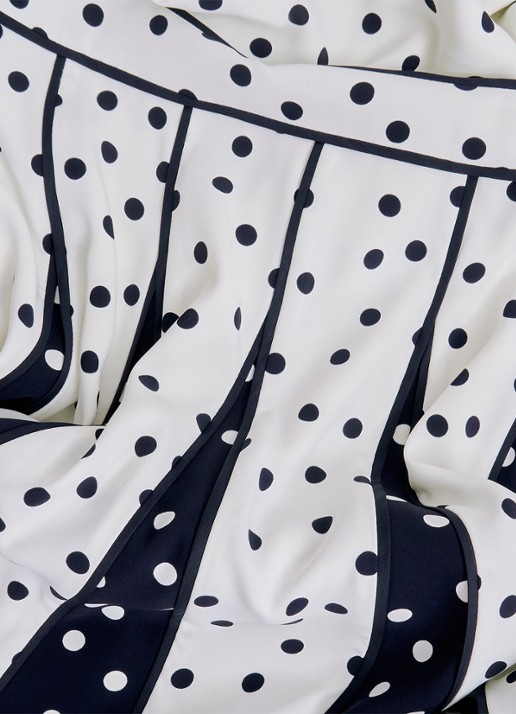 Hobbs Angelica midi jurk met plooien - detail 6 ivoor