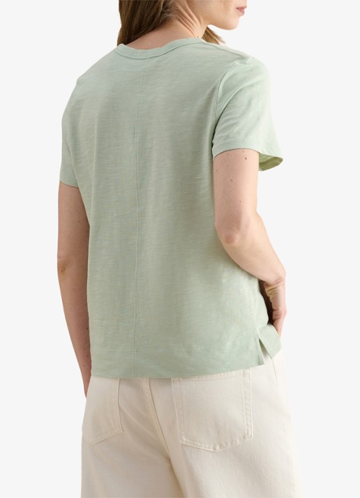 Hobbs Arianna T-shirt met V-hals - achterkant groen