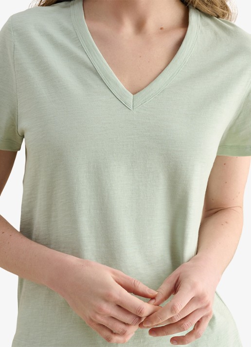 Hobbs Arianna T-shirt met V-hals - detail 5 groen