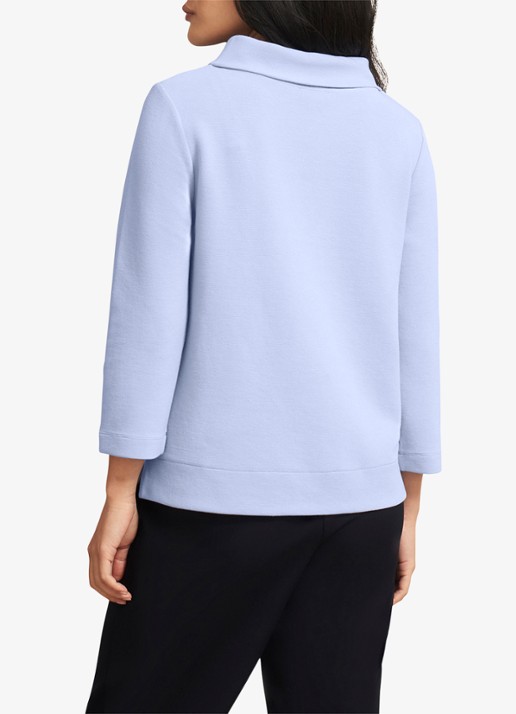 Hobbs Betsy top met boothals  - achterkant lichtblauw