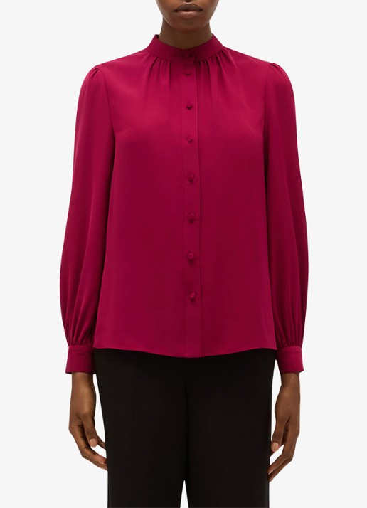 Hobbs Betty blouse met pofmouw