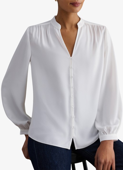 Hobbs Blair blouse met pofmouw
