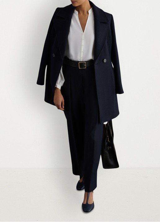 Hobbs Blair blouse met pofmouw - detail 3 ivoor