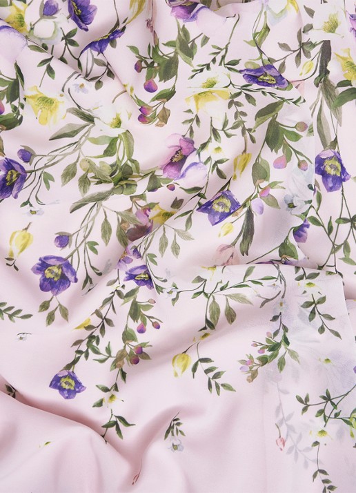 Hobbs Carly midi jurk met bloemenprint - detail 6 lichtroze