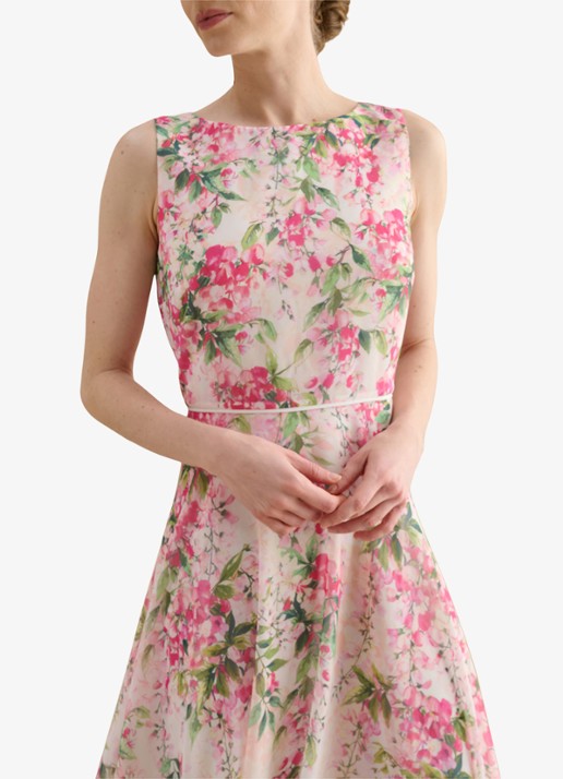 Hobbs Carly midi jurk met bloemenprint - detail 4 roze
