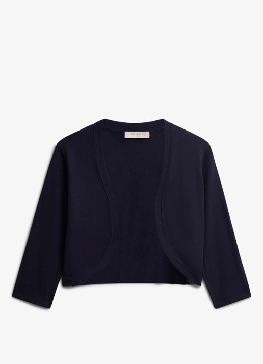 Hobbs Carrie bolero met stretch - voorkant 6 donkerblauw