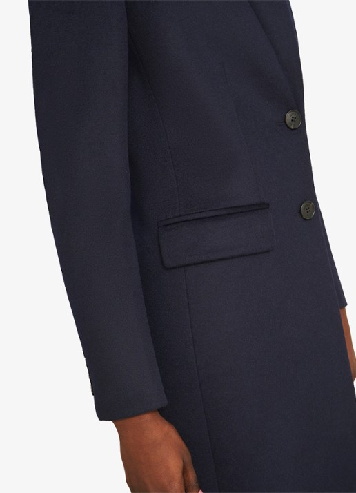 Hobbs Cavendish jas van wol met klepzakken  - detail 5 donkerblauw