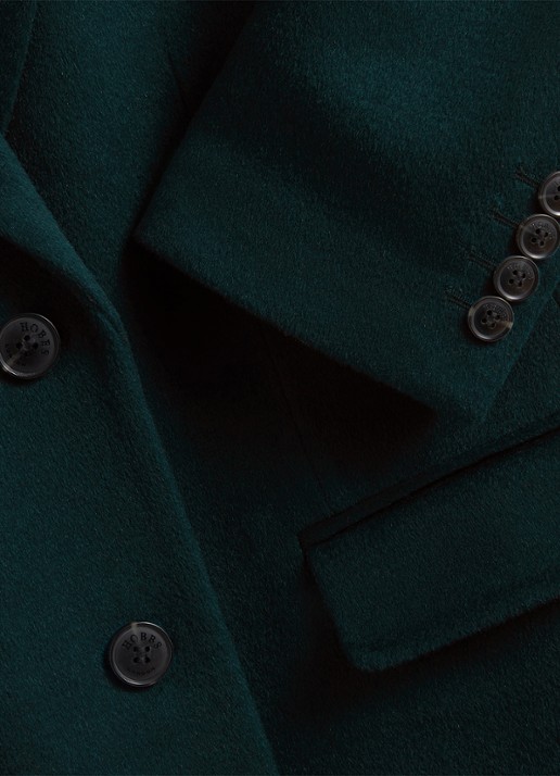 Hobbs Cavendish mantel van wol met klepzakken - detail 7 groen