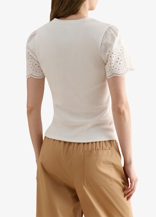 Hobbs Daphne tuniek met broderie - achterkant 3 wit