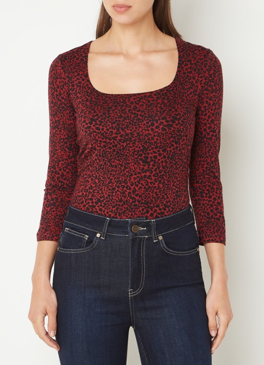 Hobbs Debbie top met dierenprint