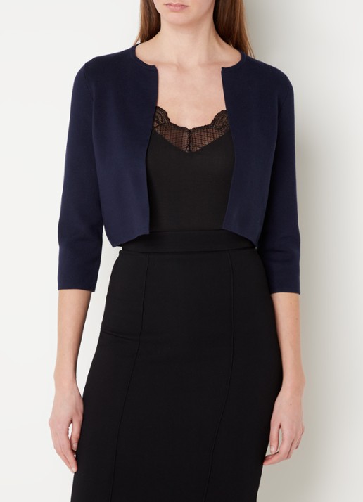 Hobbs Ella fijngebreid cropped vest in lyocellblend
