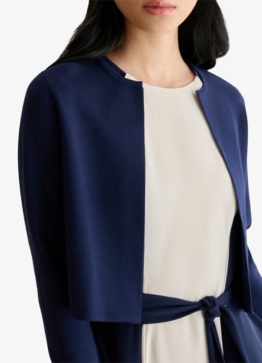 Hobbs Ella openvallende bolero - detail 4 donkerblauw