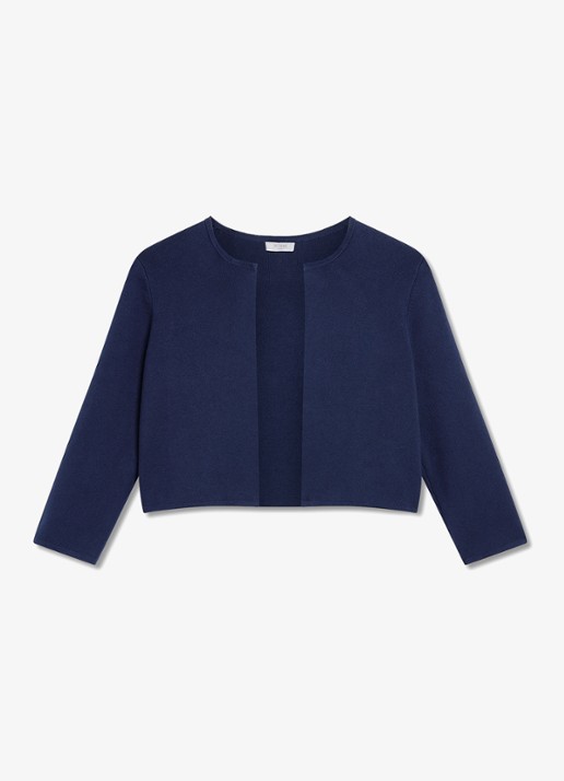 Hobbs Ella openvallende bolero - voorkant 6 donkerblauw