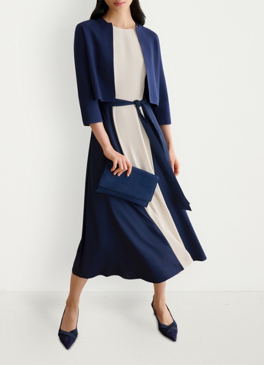 Hobbs Ella openvallende bolero - voorkant 7 donkerblauw
