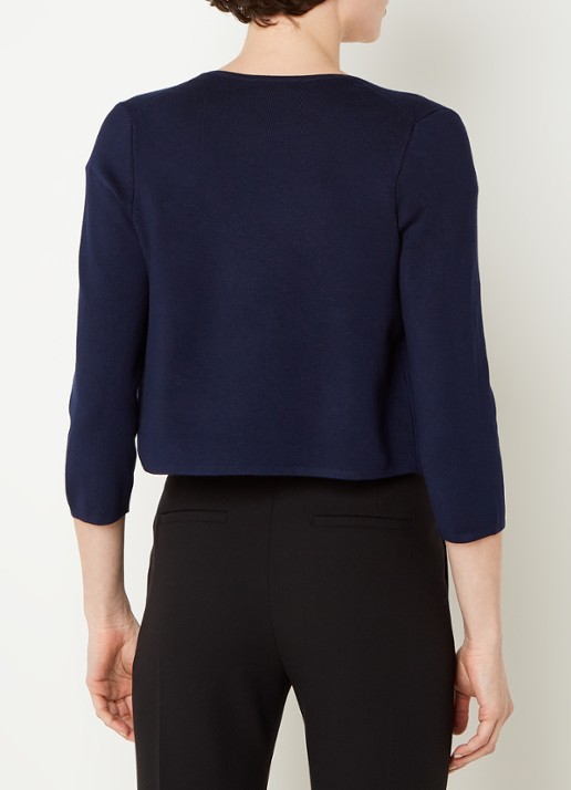 Hobbs Ella openvallende bolero - achterkant 2 donkerblauw