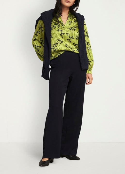 Hobbs Fara blouse met bloemenprint - voorkant 6 groen