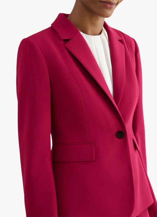 Hobbs Gemma blazer met klepzakken - detail 4 cranberryrood