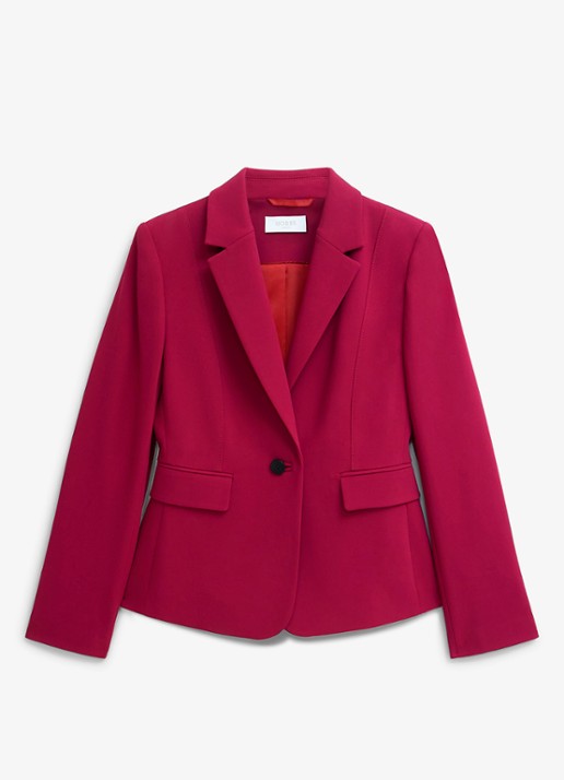 Hobbs Gemma blazer met klepzakken - voorkant cranberryrood