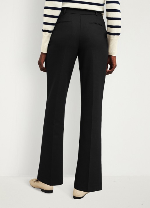 Hobbs Gerrie high waist straight fit pantalon in wolblend - achterkant zwart