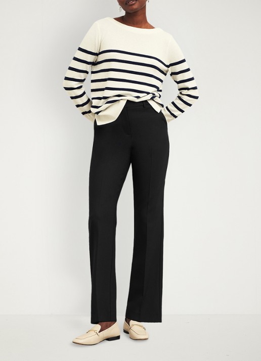 Hobbs Gerrie high waist straight fit pantalon in wolblend - detail 6 zwart