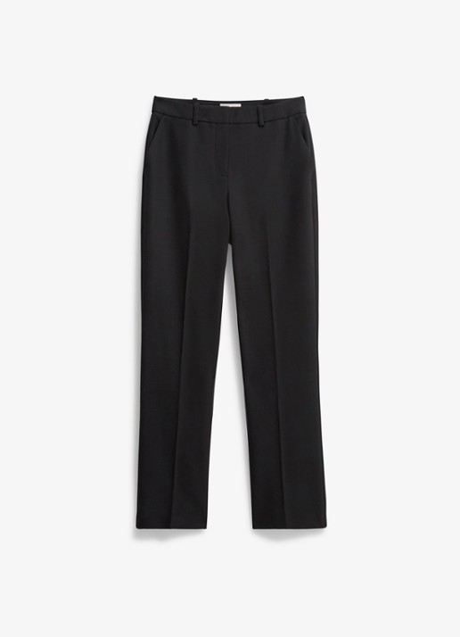 Hobbs Gerrie high waist straight fit pantalon in wolblend - voorkant 3 zwart