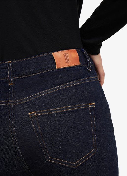 Hobbs Gia high waist skinny jeans met donkere wassing - detail 3 indigo