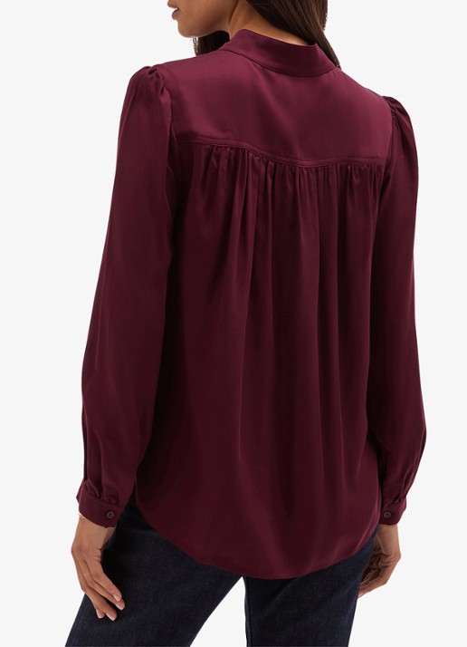 Hobbs Gwen blouse met opstaande kraag - achterkant 3 paars