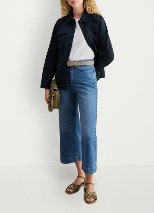 Hobbs Ivana T-shirt met broderie  - voorkant 3 wit
