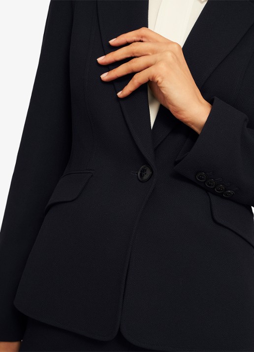 Hobbs Ivy blazer met klepzakken - detail 3 donkerblauw