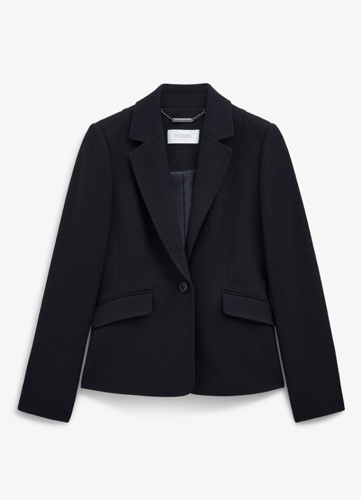 Hobbs Ivy blazer met klepzakken - voorkant 4 donkerblauw