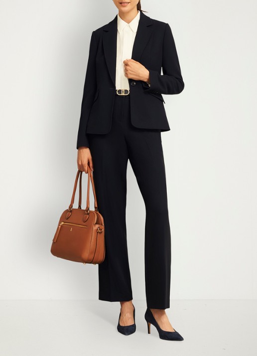 Hobbs Ivy blazer met klepzakken - voorkant 5 donkerblauw